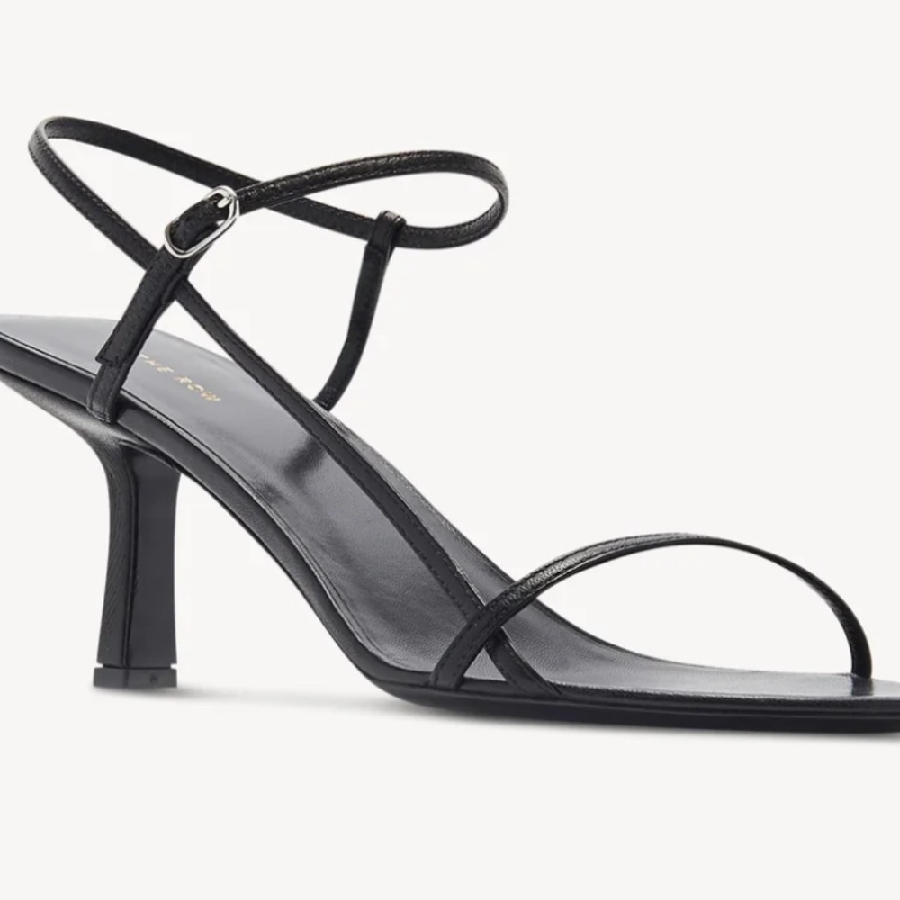 The Row Black Strappy Heels